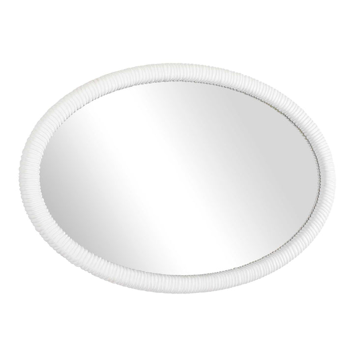 BALI WHITE OVAL VANITY MIRROR