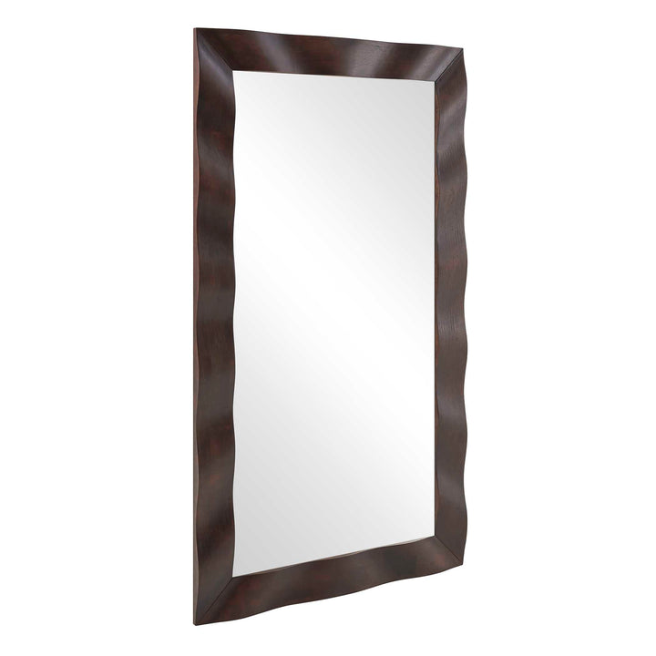 WRINKLE WAVY WOOD MIRROR