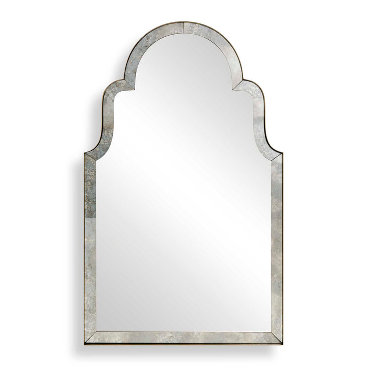 Arched mirror with decorative frame