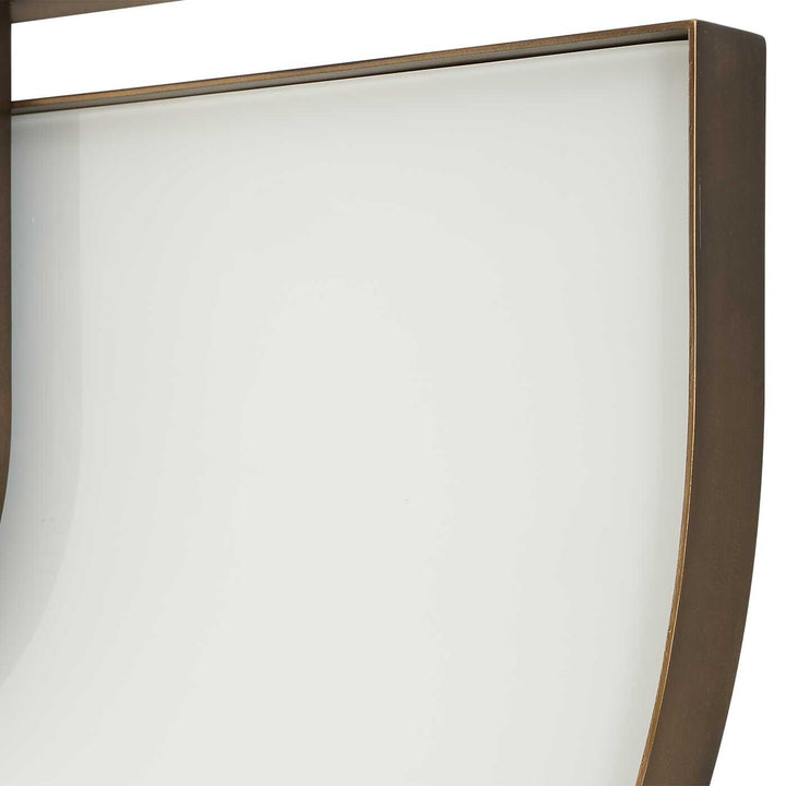 ENCASE MODERN WHITE OVAL MIRROR
