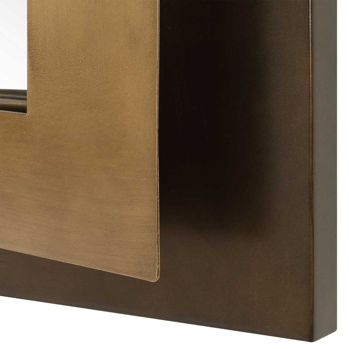 AROUND THE BEND GOLDEN BRONZE MIRROR