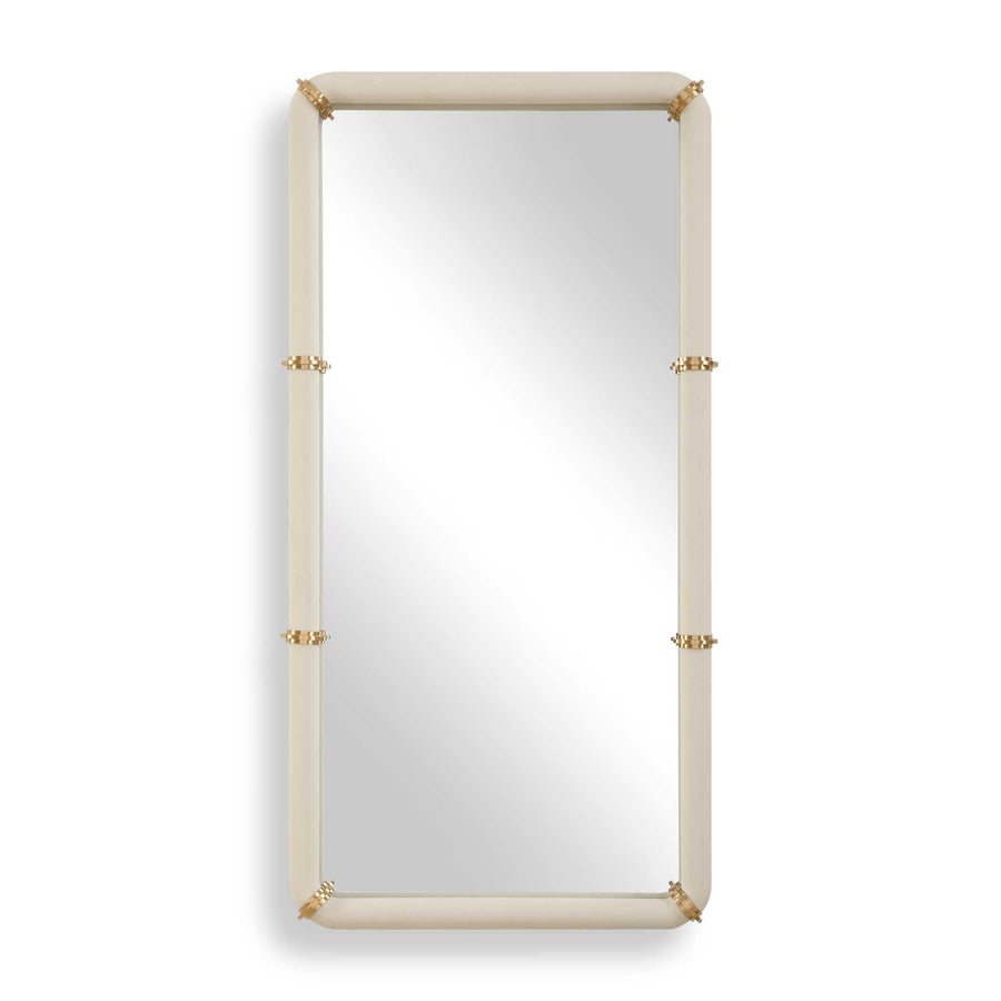 CYPRUS WHITE LEATHER MIRROR