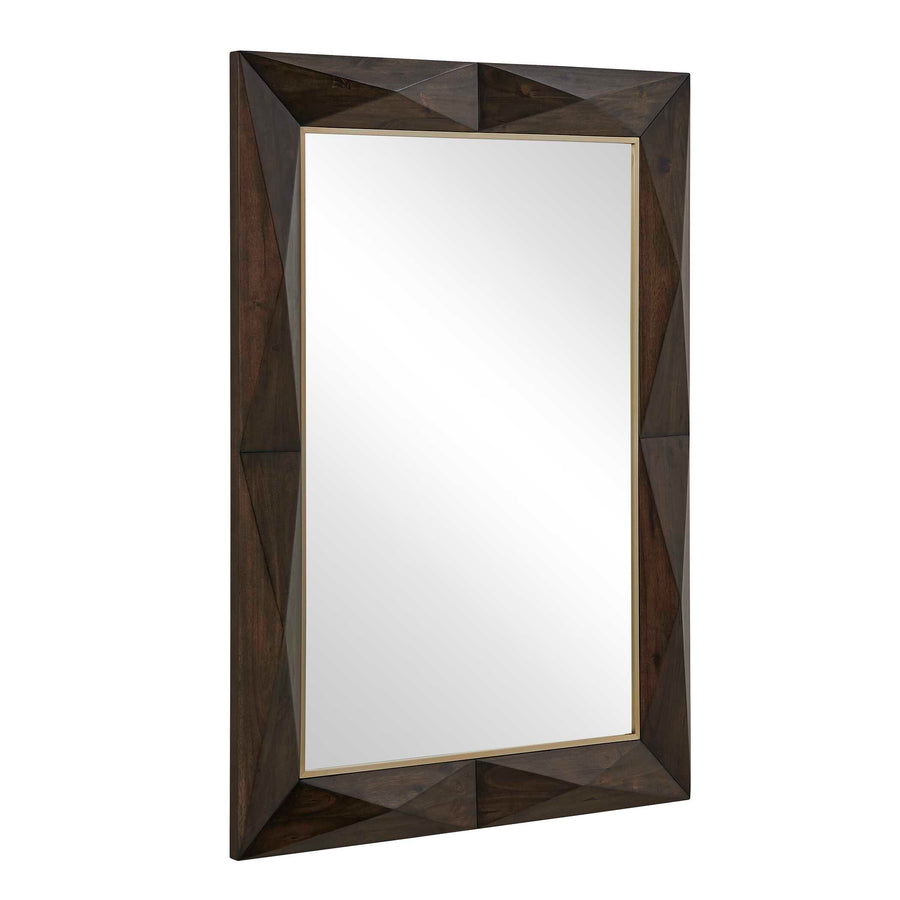 DIAMOND IN THE ROUGH WOOD MIRROR