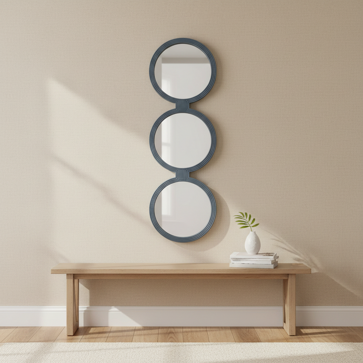 BLUE CIRCLES DECORATIVE MIRROR
