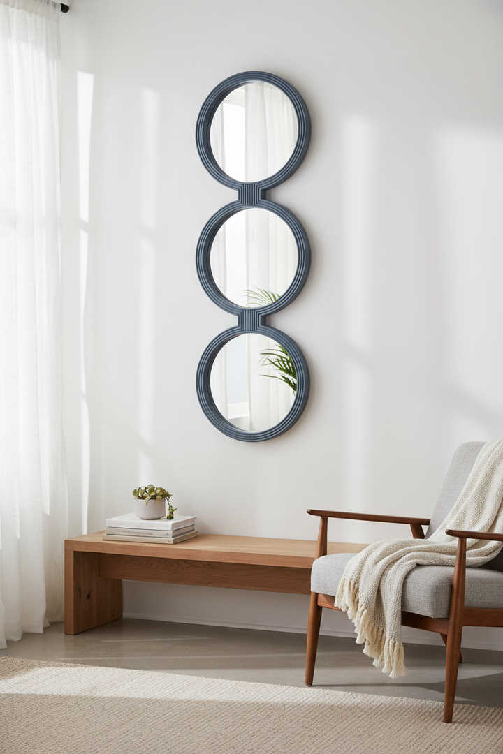BLUE CIRCLES DECORATIVE MIRROR