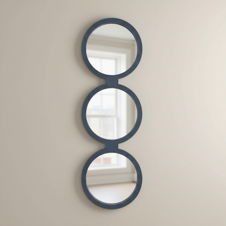 BLUE CIRCLES DECORATIVE MIRROR