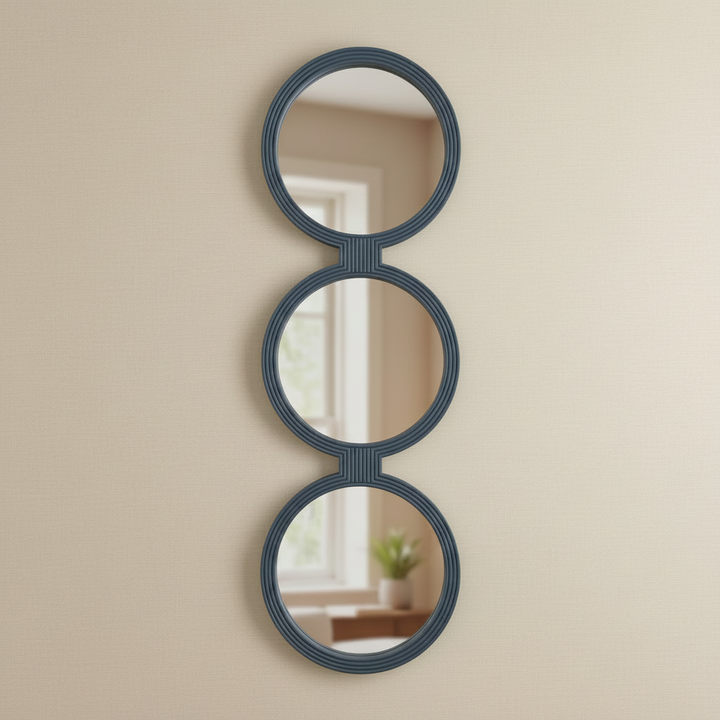 BLUE CIRCLES DECORATIVE MIRROR