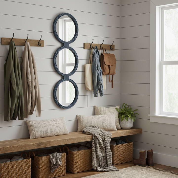BLUE CIRCLES DECORATIVE MIRROR