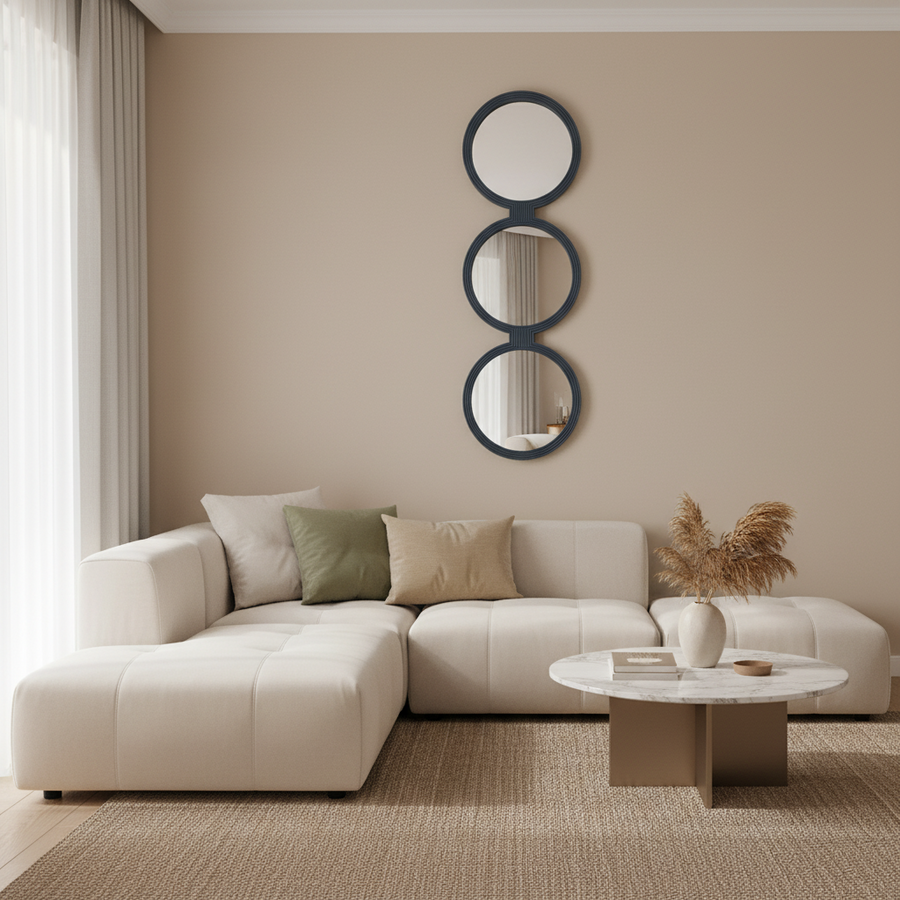 BLUE CIRCLES DECORATIVE MIRROR