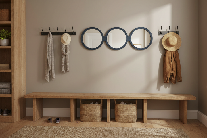 BLUE CIRCLES DECORATIVE MIRROR