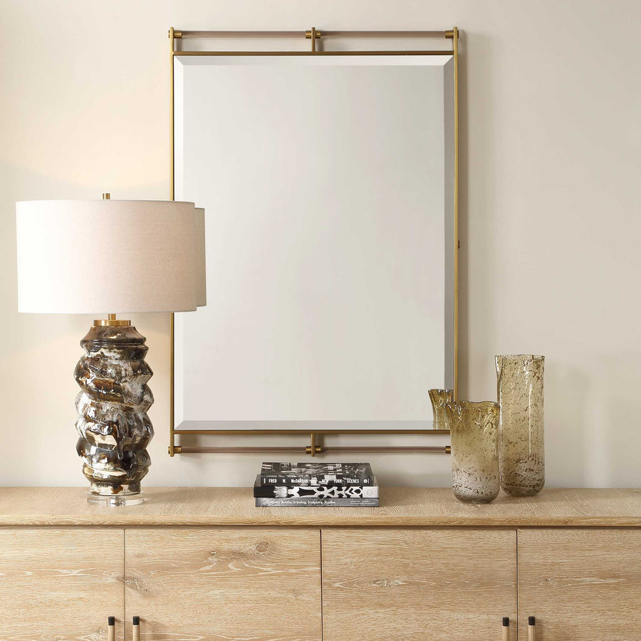 RIPOLL ANTIQUE BRASS + ACRYLIC MIRROR