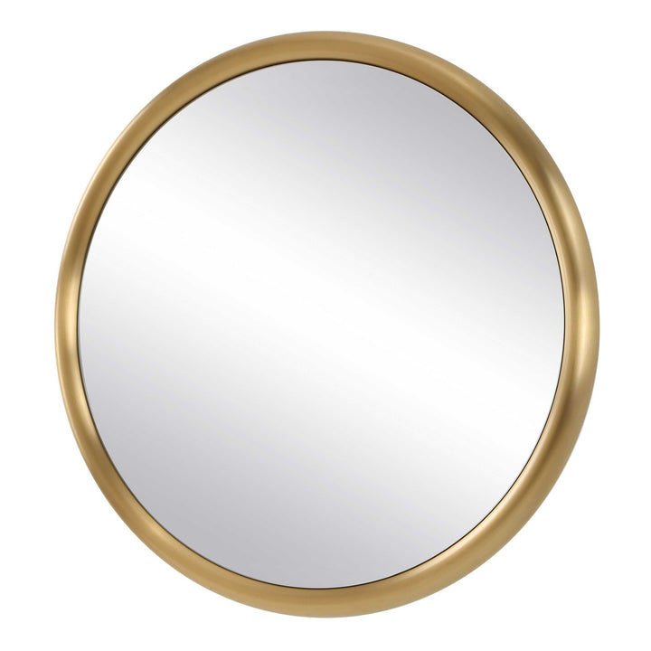 ATKINSON MODERN BRASS ROUND MIRROR