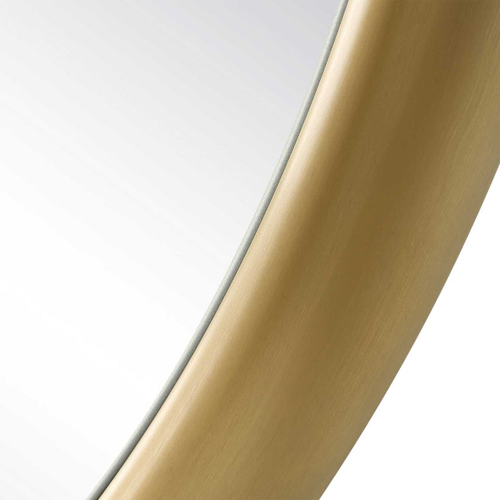 ATKINSON MODERN BRASS ROUND MIRROR