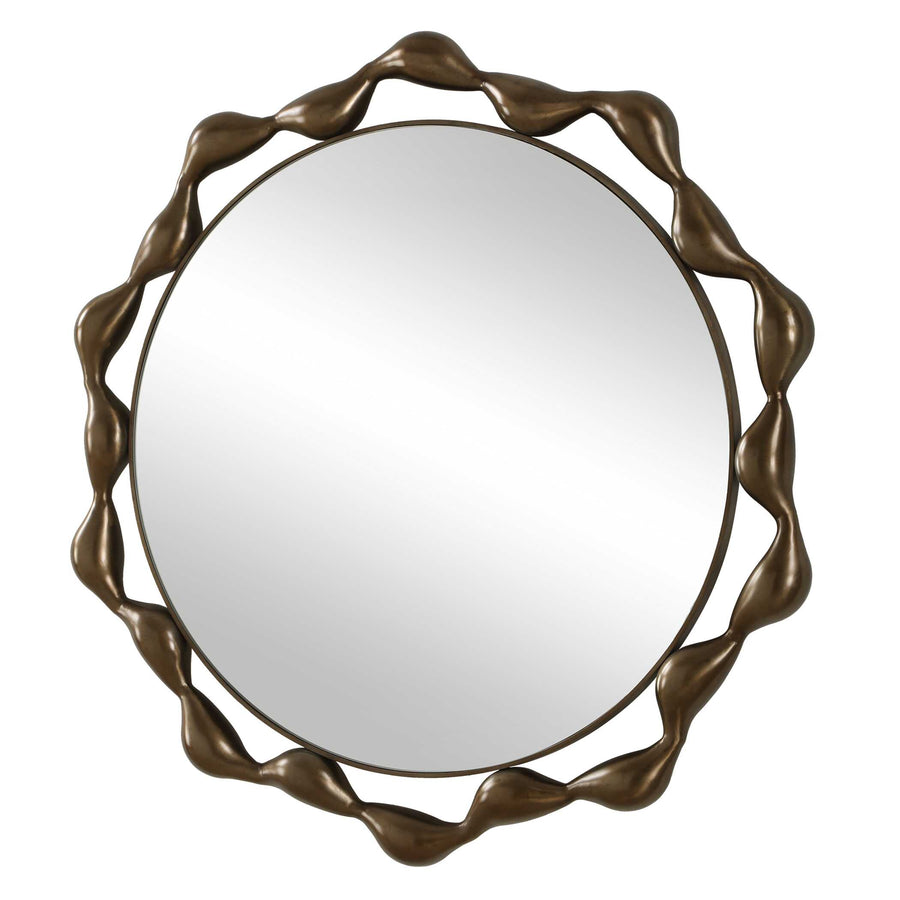 REMOLINO ROUND BRONZE MIRROR