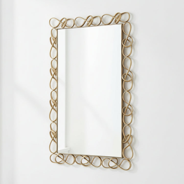 TWIST IT ANTIQUE BRASS MIRROR