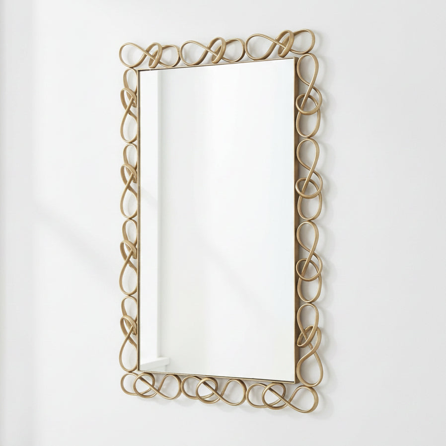 TWIST IT ANTIQUE BRASS MIRROR