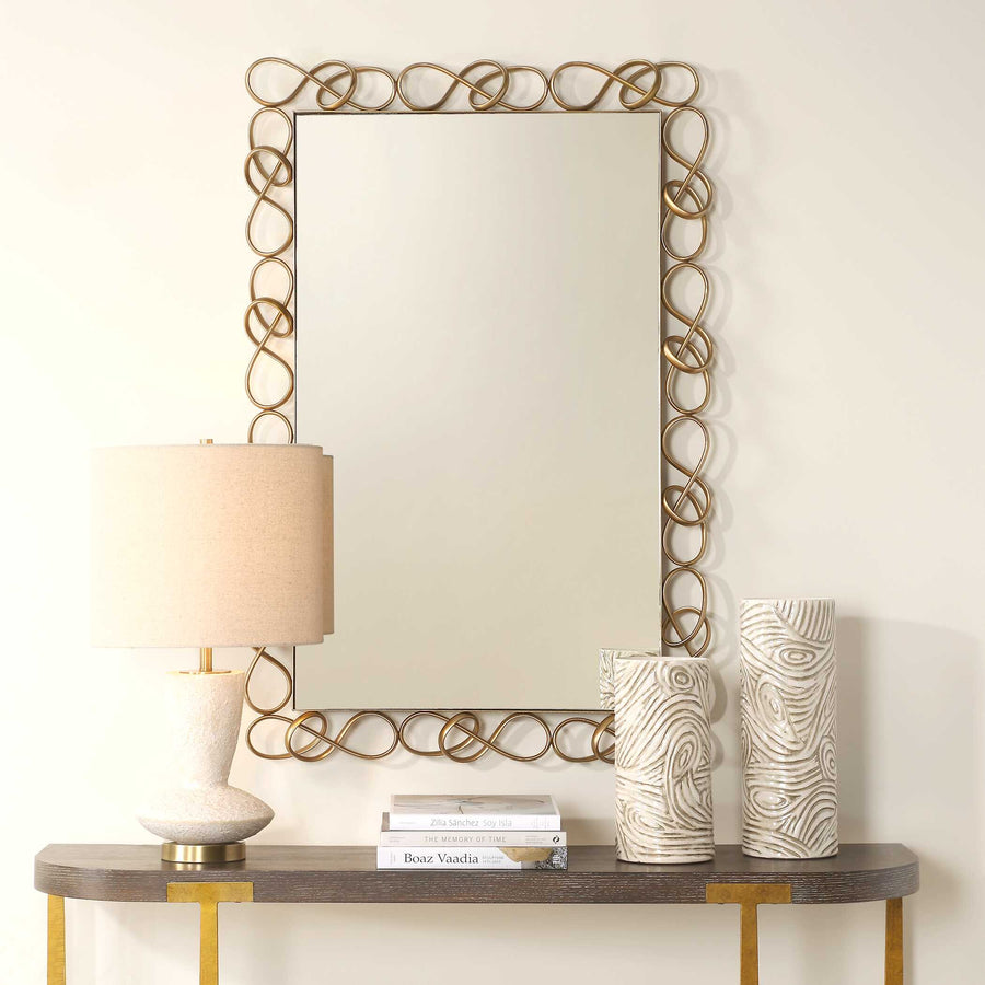 TWIST IT ANTIQUE BRASS MIRROR