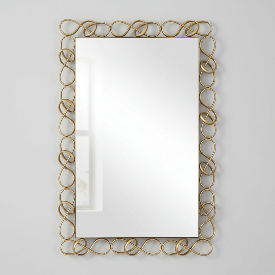 TWIST IT ANTIQUE BRASS MIRROR