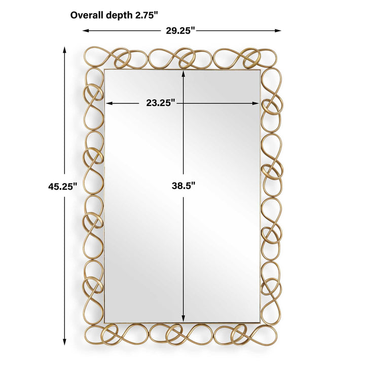 TWIST IT ANTIQUE BRASS MIRROR