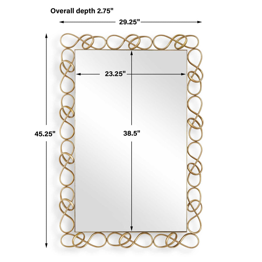 TWIST IT ANTIQUE BRASS MIRROR