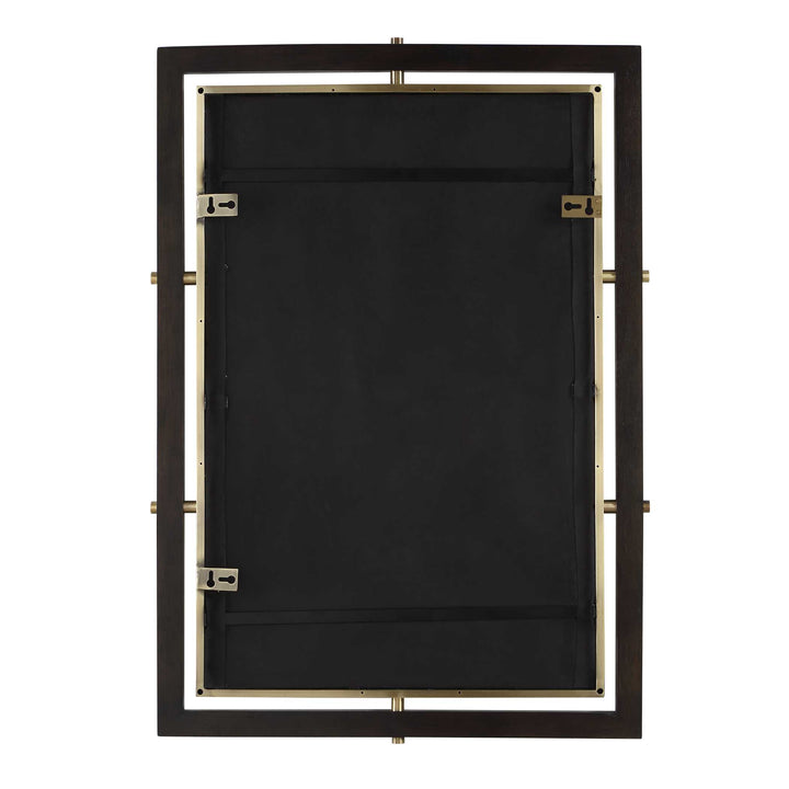 BACH DARK WALNUT & BRASS VANITY MIRROR