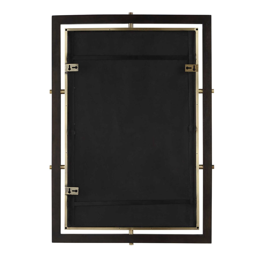 BACH DARK WALNUT & BRASS VANITY MIRROR