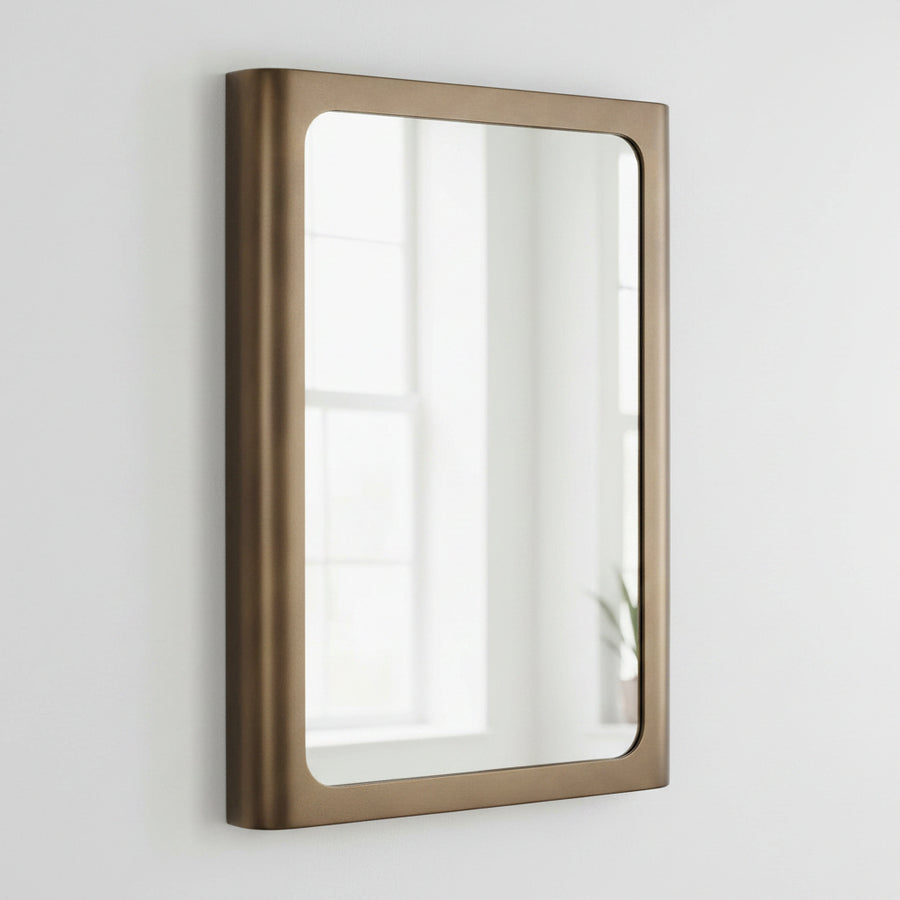 FISCHER CURVED EDGE BRONZE VANITY MIRROR