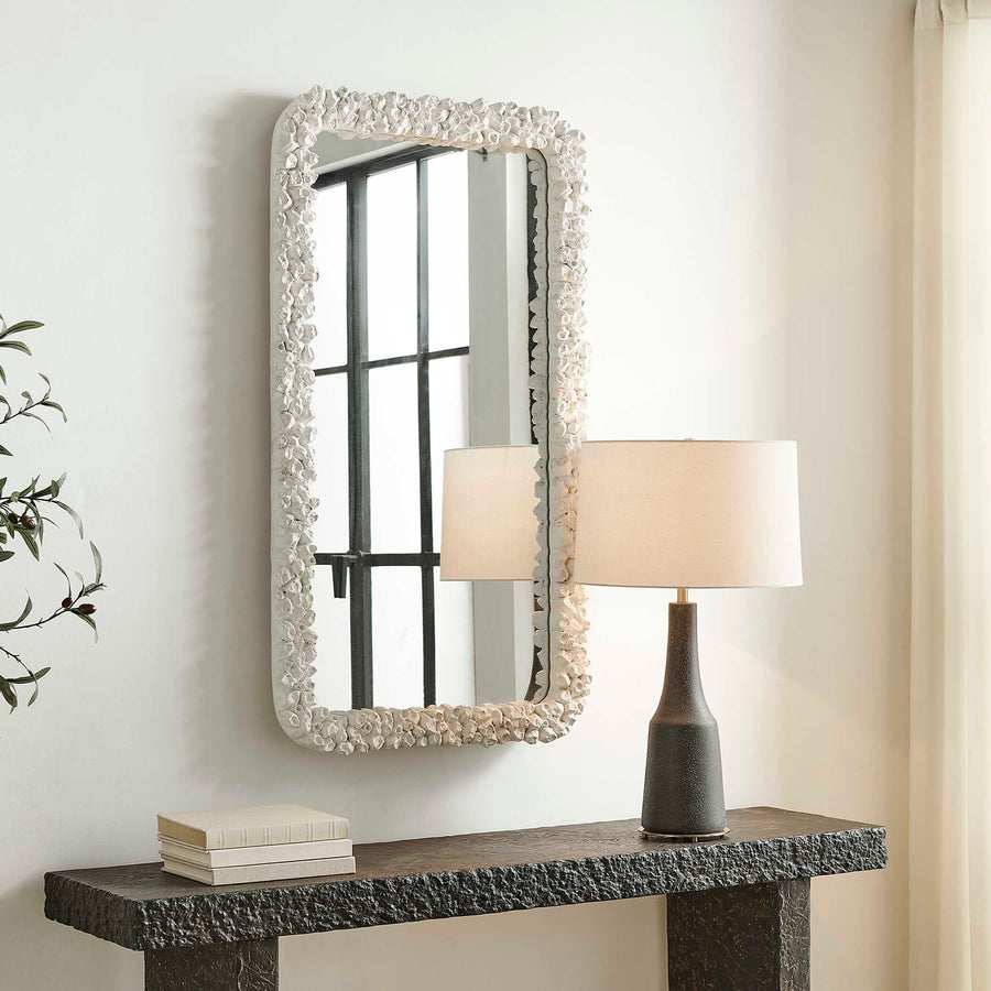 WHITE BARNACLE MIRROR