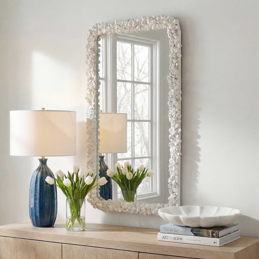 WHITE BARNACLE MIRROR