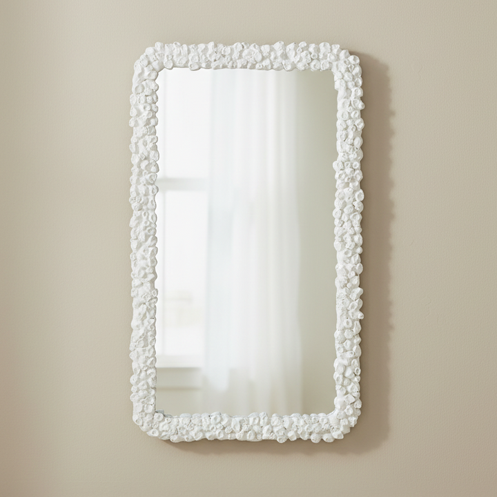 WHITE BARNACLE MIRROR