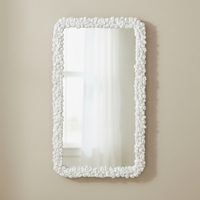 WHITE BARNACLE MIRROR