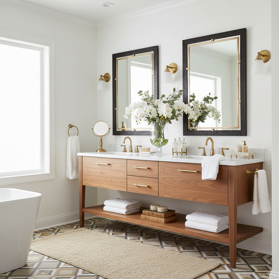 GUERRA BRONZE VANITY MIRROR