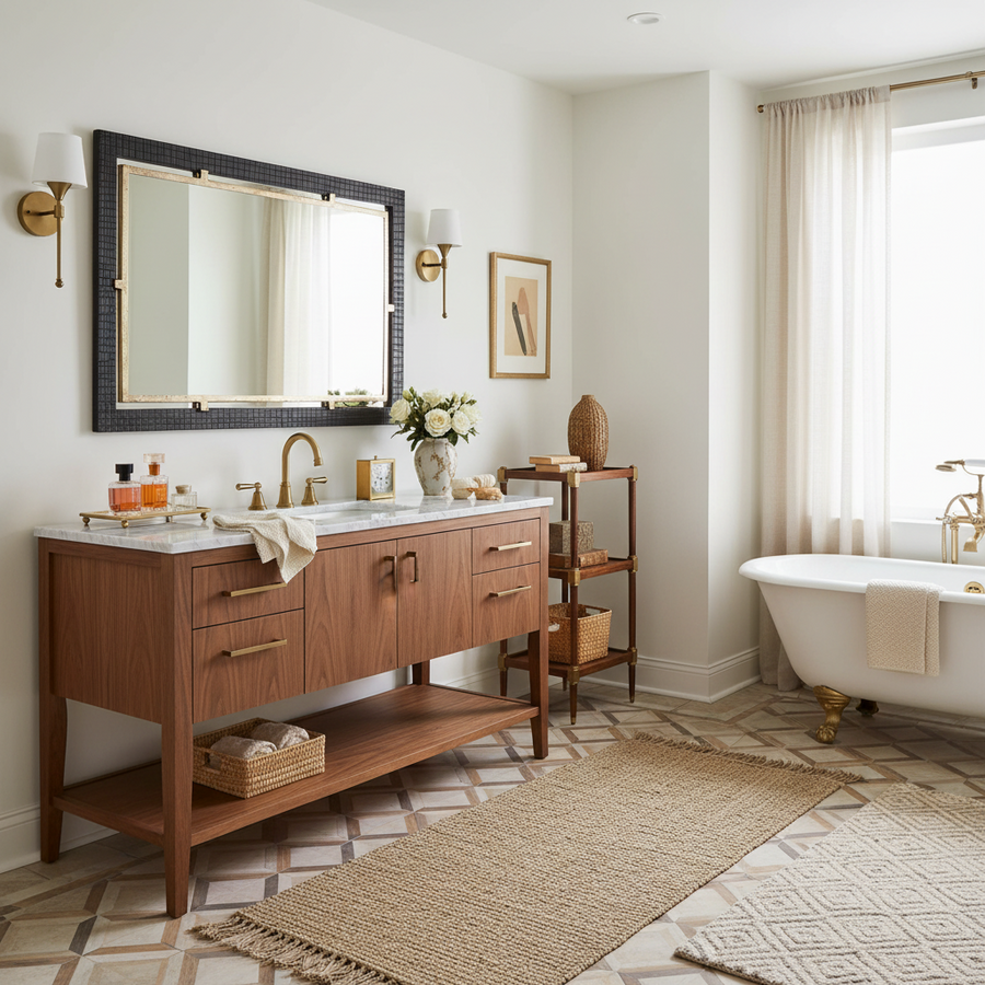 GUERRA BRONZE VANITY MIRROR
