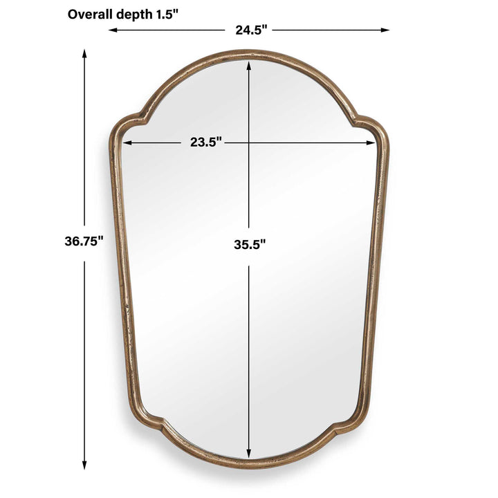 NAOMI ANTIQUE BRASS VANITY MIRROR
