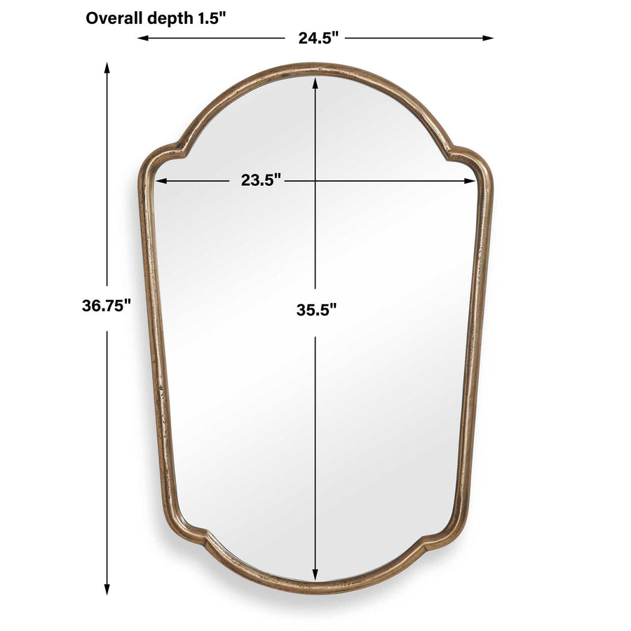 NAOMI ANTIQUE BRASS VANITY MIRROR