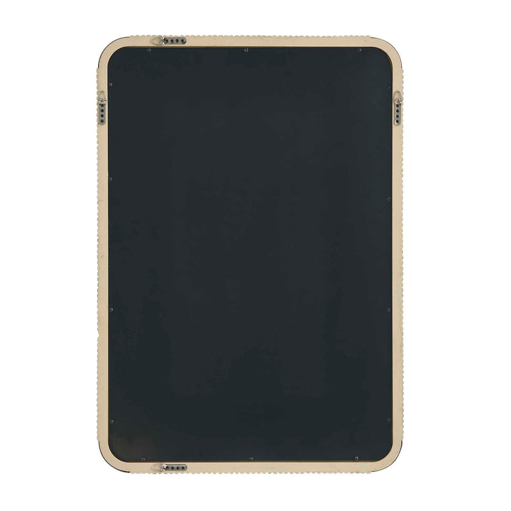 REEDED BRASS FRAME MIRROR