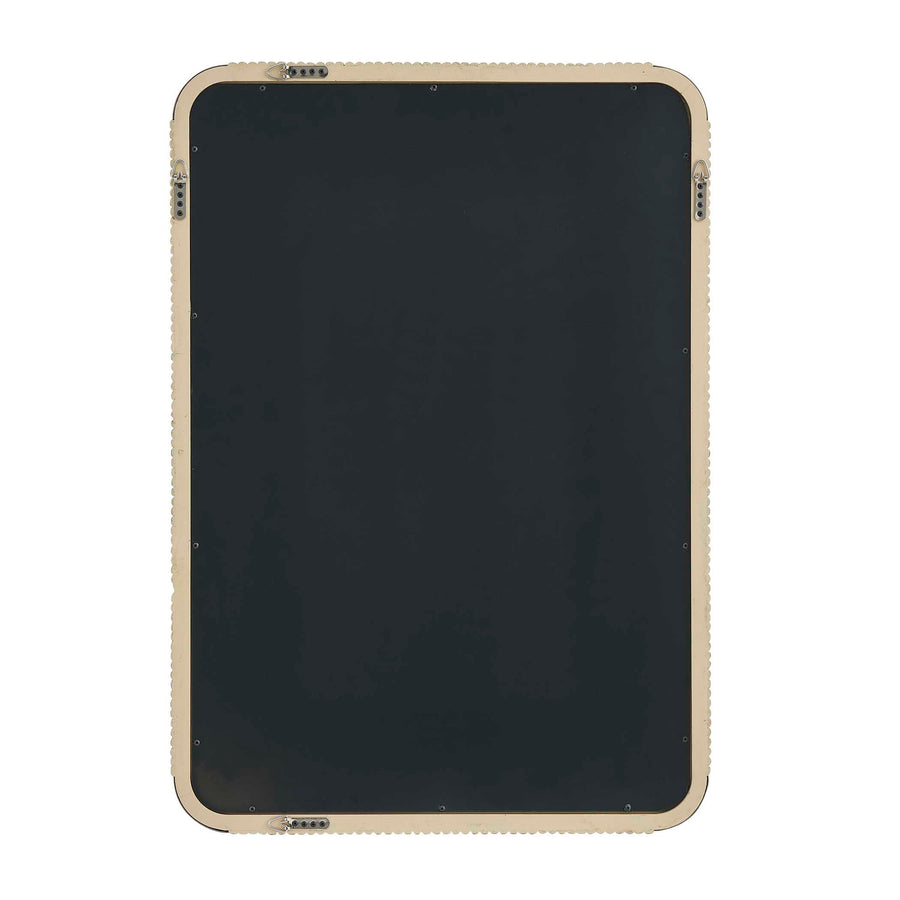 REEDED BRASS FRAME MIRROR