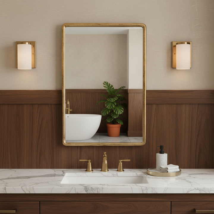 BURTON BRASS VANITY MIRROR