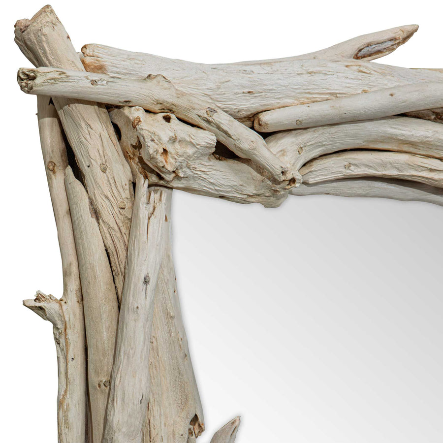 ROOTED BLEACHED DRIFTWOOD MIRROR