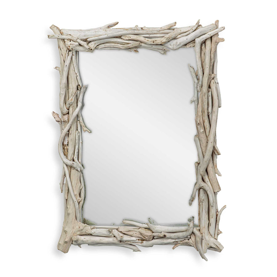 ROOTED BLEACHED DRIFTWOOD MIRROR