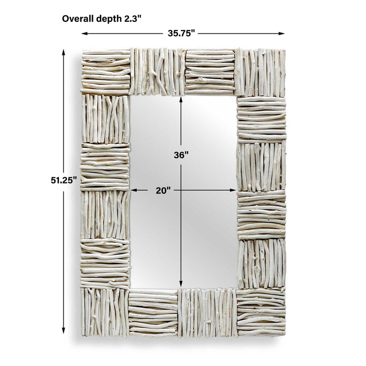 LATHEY BLEACHED DRIFTWOOD MIRROR