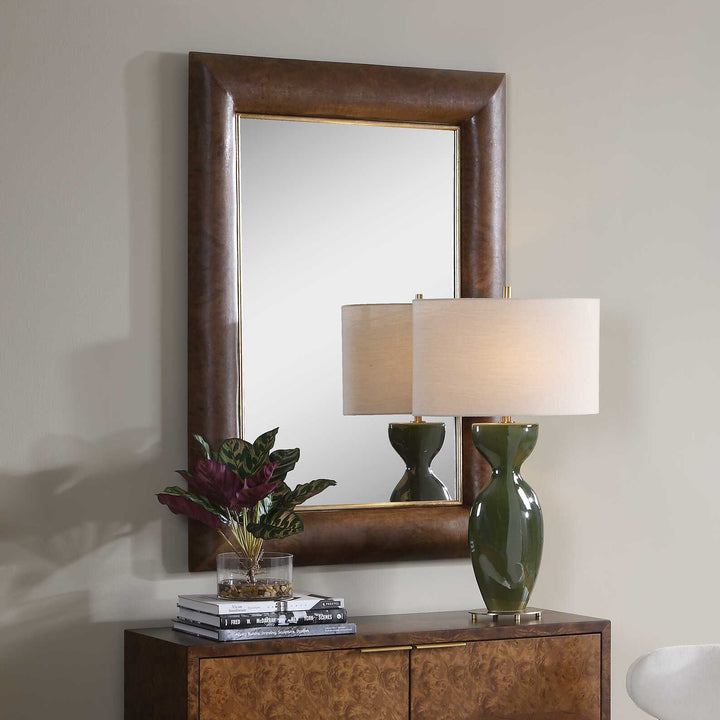 DONOVAN WALNUT BURL MIRROR