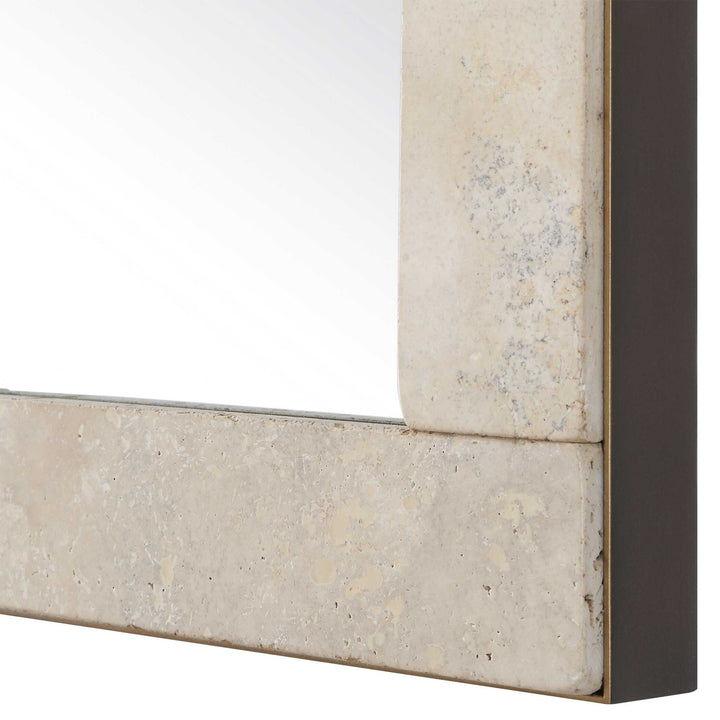PAVE TRAVERTINE VANITY MIRROR