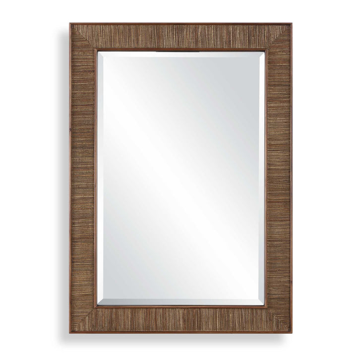 ALDOUS WALNUT & GRASSCLOTH MIRROR