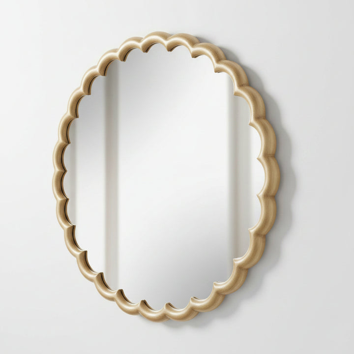 CERRITO SCALLOPED ROUND MIRROR