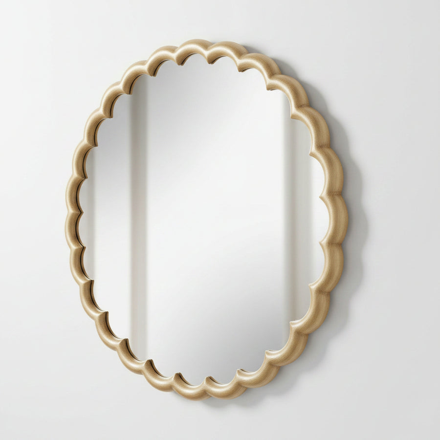 CERRITO SCALLOPED ROUND MIRROR