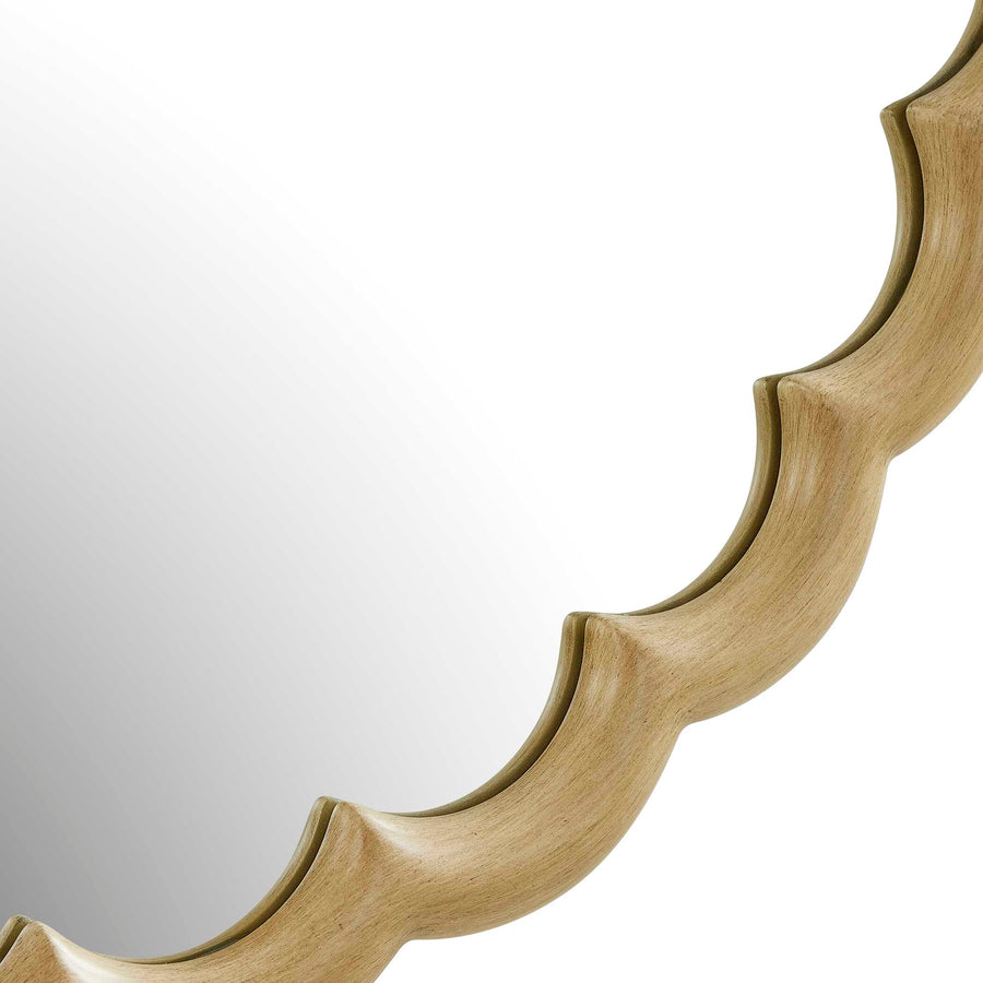 CERRITO SCALLOPED ROUND MIRROR