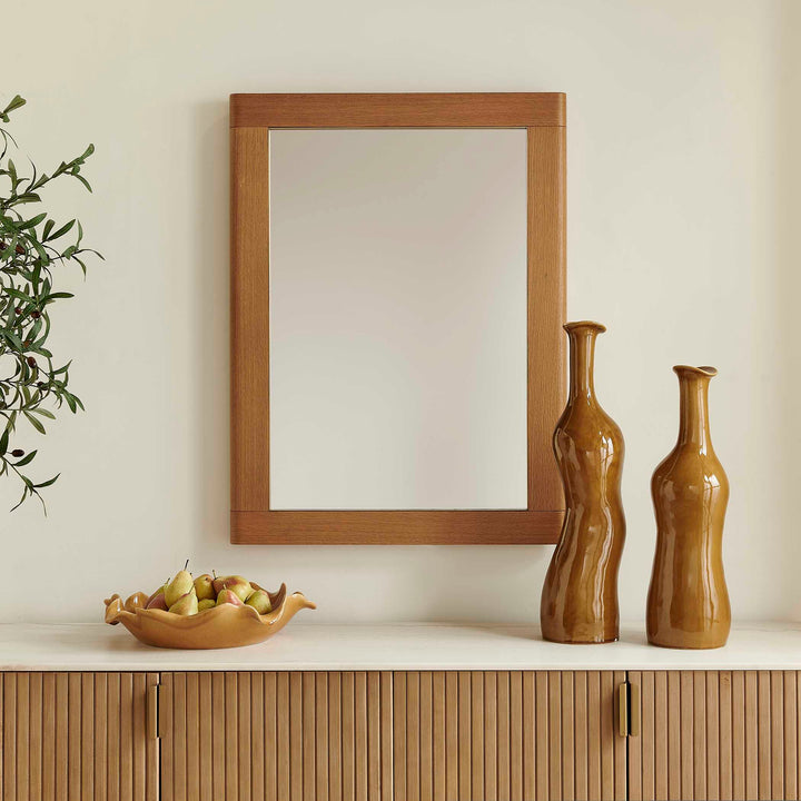 BISHOP GUNSTOCK OAK MIRROR