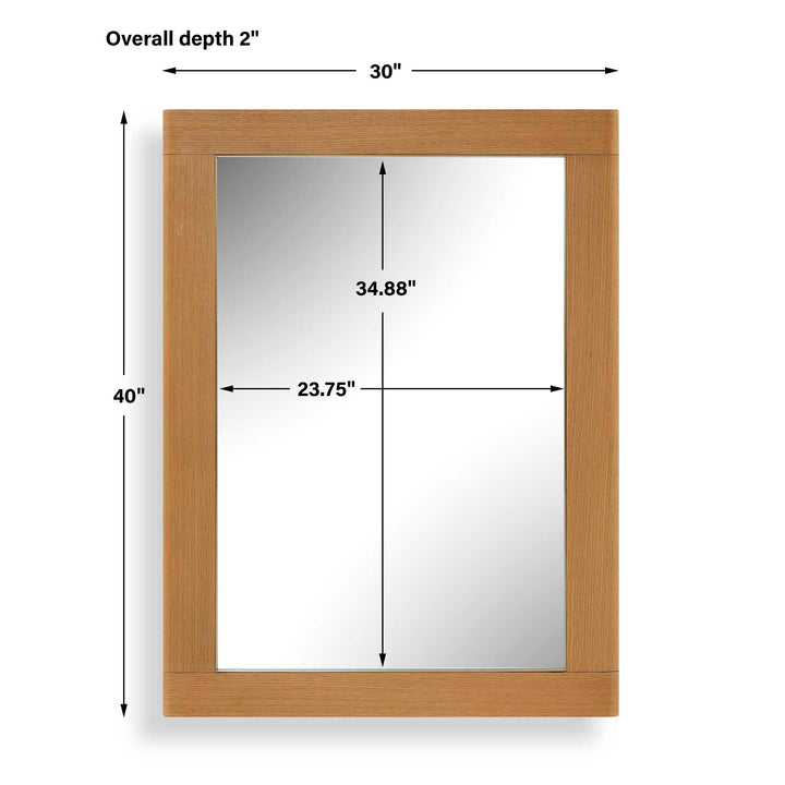 BISHOP GUNSTOCK OAK MIRROR