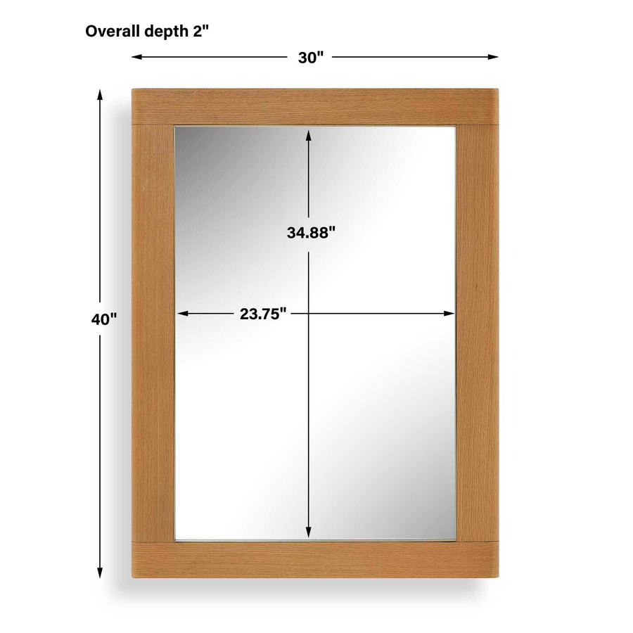 BISHOP GUNSTOCK OAK MIRROR